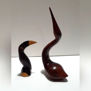 Handcrafted Wooden Bird Figurines